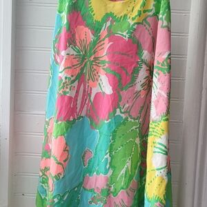 Lilly Pulitzer Pink Green Blue Floral Mini Dress Vintage